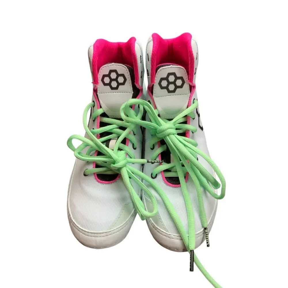 Rudis Wrestling Shoes White Pink Mint Green Women’s 10 Men’s 8.5 EU41 Mat
